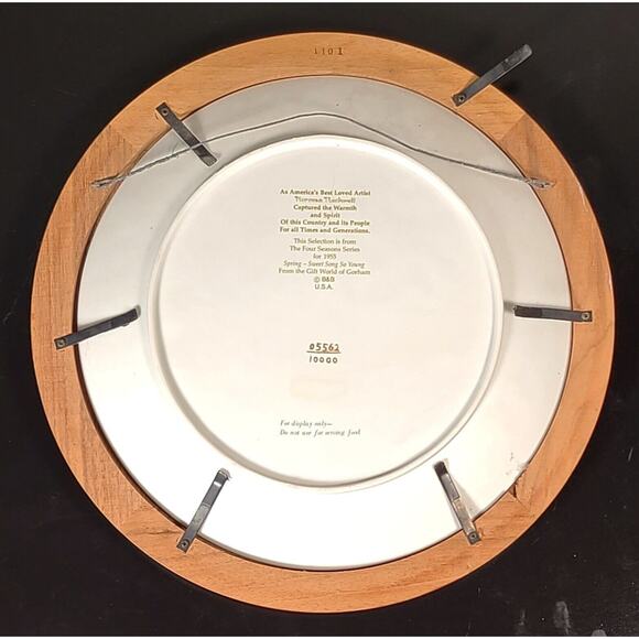 Norman Rockwell 1955 Series Spring-Sweet Song So Young Framed Collectible Plate - Picture 5 of 8